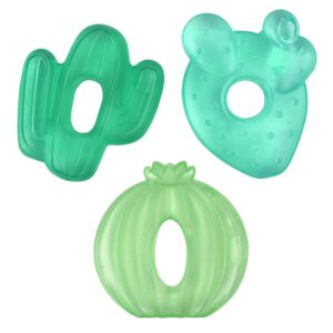 Read more about the article Itzy Ritzy Water-Filled Teethers – Cold Cutie Coolers Textured On Both Sides to Massage Sore Gums & Emerging Teeth – Can Be Chilled in Refrigerator, Set of 3 Green Cactus Water Teethers