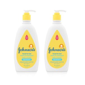 Read more about the article Johnson’s Baby Head-To-Toe Gentle Baby Body Wash & Shampoo, Tear-Free, Sulfate-Free & Hypoallergenic Bath Wash & Shampoo for Sensitive Baby Skin, Washes Away 99.9% Of Germs, 2 Pack, 18 fl. Oz
