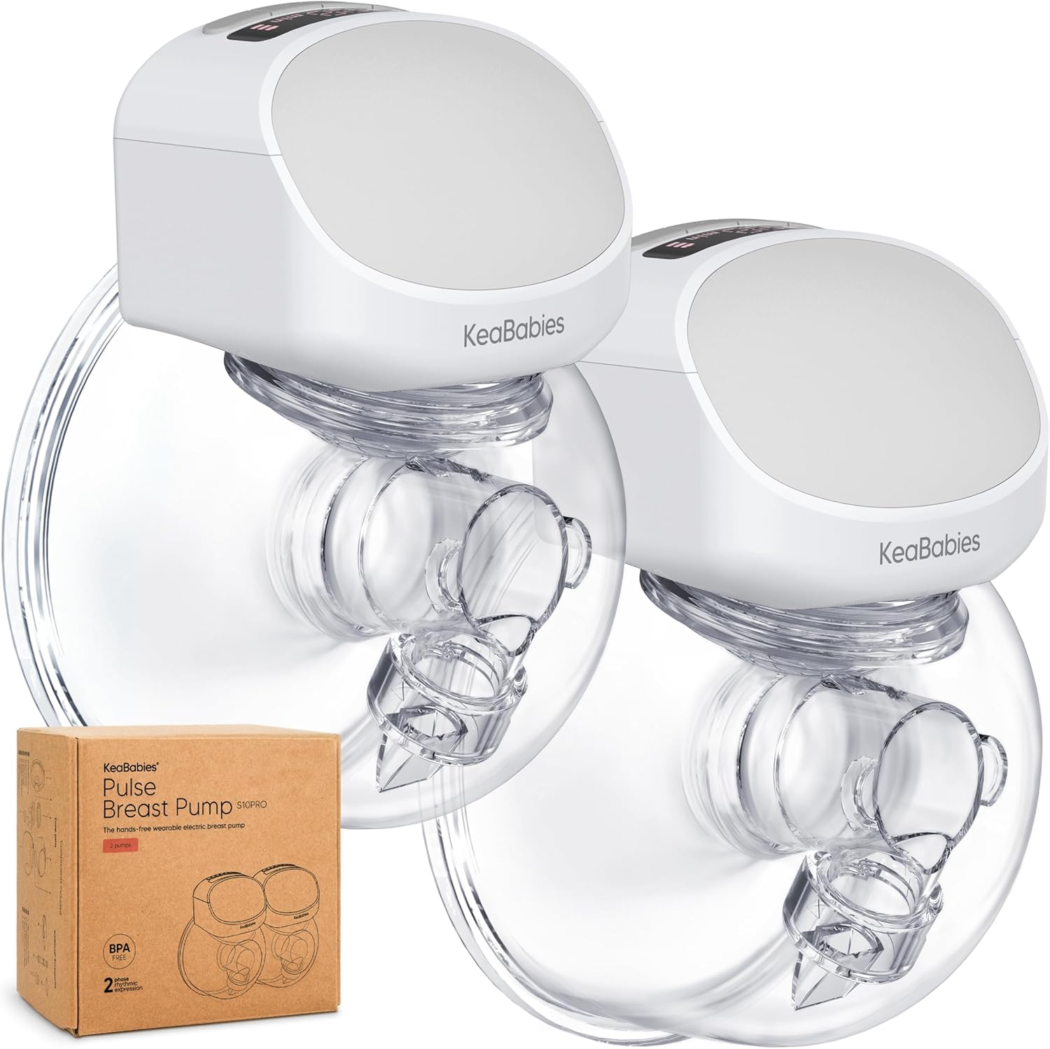 You are currently viewing KeaBabies Breast Pump Hands Free, Wireless Breast Pump Wearable – Double Electric Breast Pumps Portable, On The Go Automatic Baby Breastfeeding Milk Pump Machine, 24mm Flange, Pulse S10 Pro (Zen)