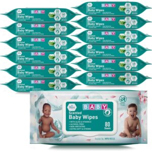 Read more about the article MED PRIDE Scented Baby Wipes in Bulk 960 Wipes (12 Packs X 80) Alcohol-Free with Aloe Vera & Vitamin E Extra Soft Paraben-Free