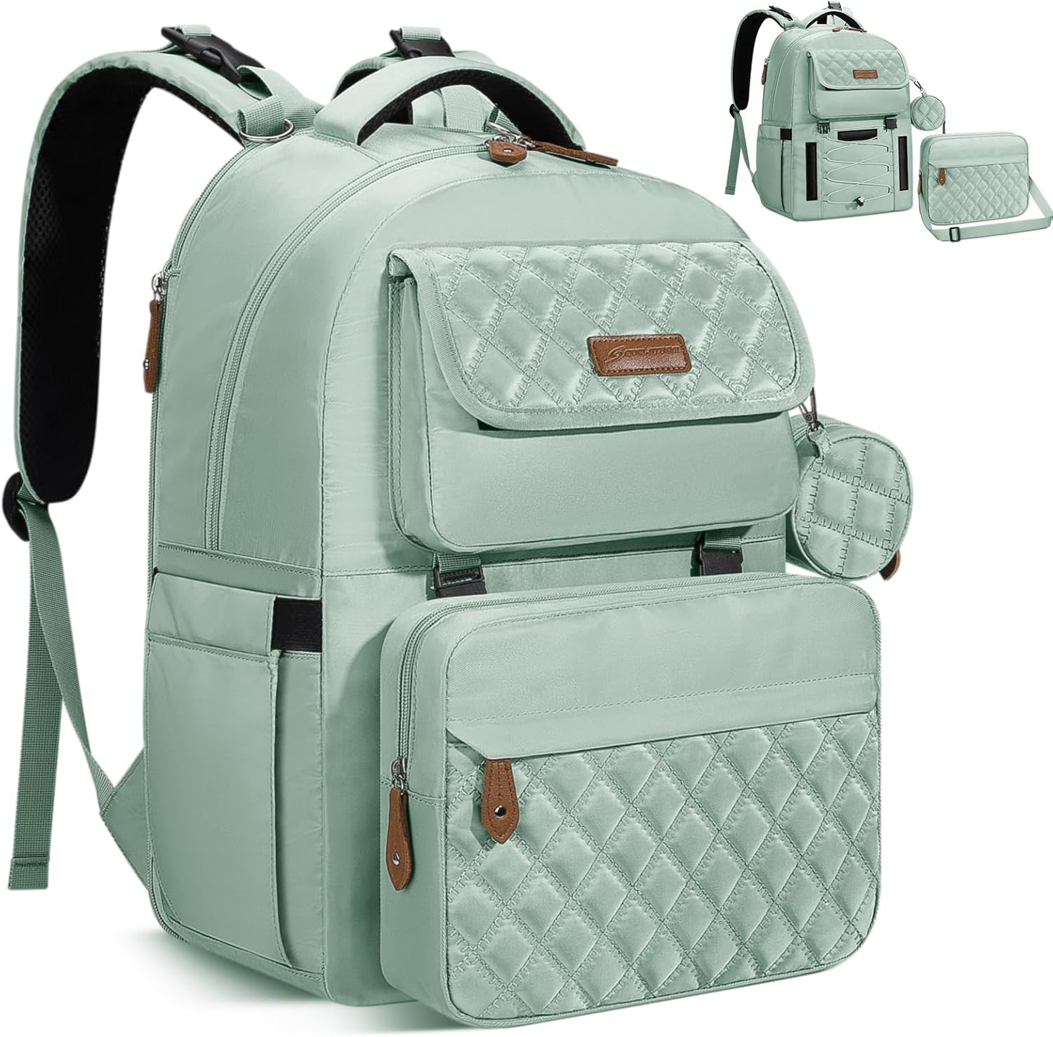 You are currently viewing Maelstrom Diaper Bag Backpack,29L-45L Expandable Large Baby Bag for 2 Kids/Twins with Removable Cross Body Bottle Bag for Mom/Dad,Stylish Nappy Bag Gift for Boys/Girl-Mothers Day Gifts-Mint Green