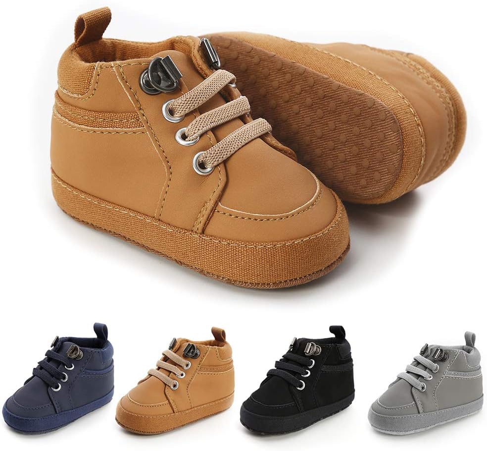 Read more about the article Meckior Toddler Baby Boys Girls High Tops Ankle Sneakers Soft Anti-Slip Sole PU Leather Moccasins Infant Newborn Prewalker First Walking Crib Shoes