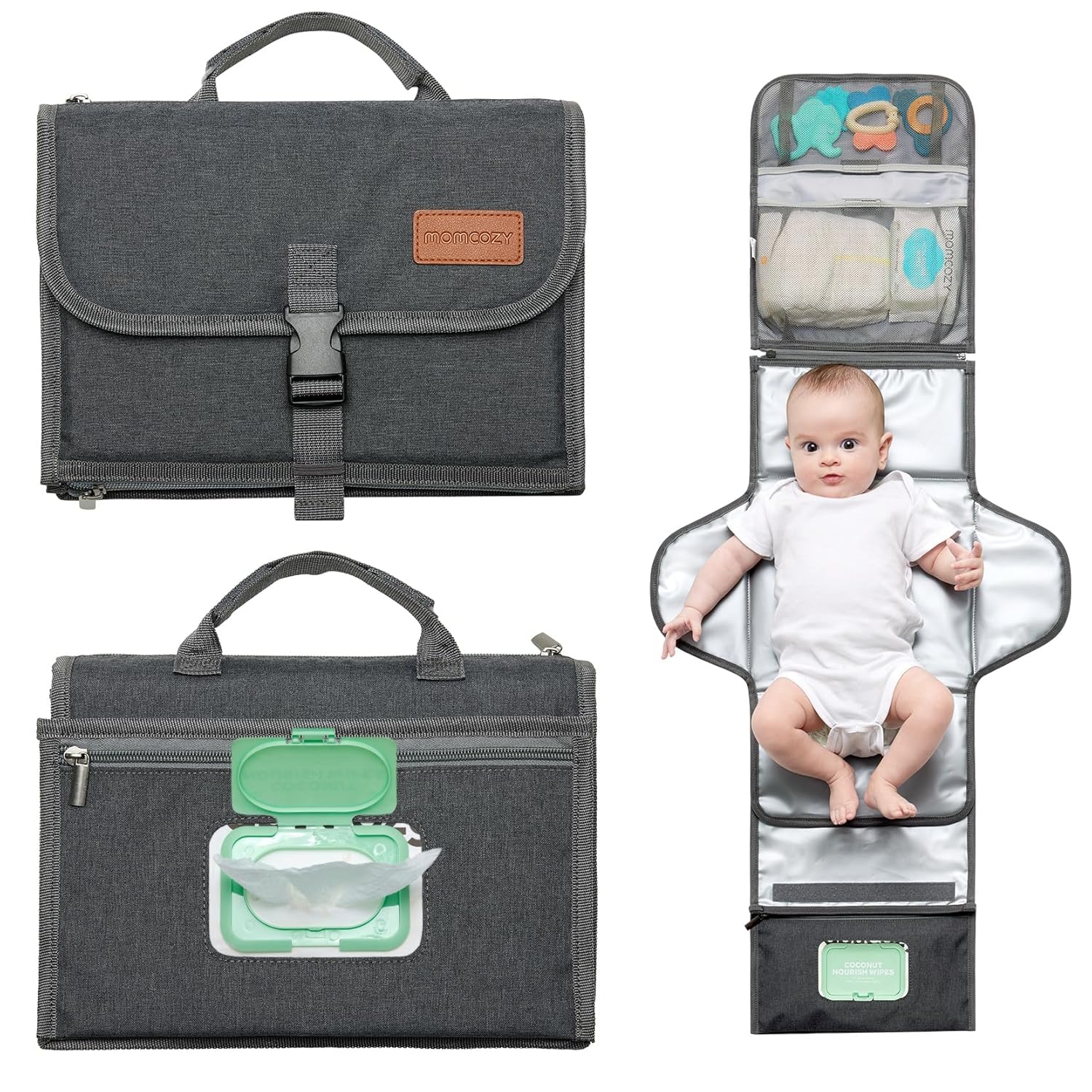 You are currently viewing Momcozy Portable Diaper Changing Pad, Large Diaper Changing Pad, Fit for 0-12 Months Baby, Baby Waterproof Foldable Changing Mat with Oversized Pillow, Travel Baby Changing Pad with Wipes Pocket