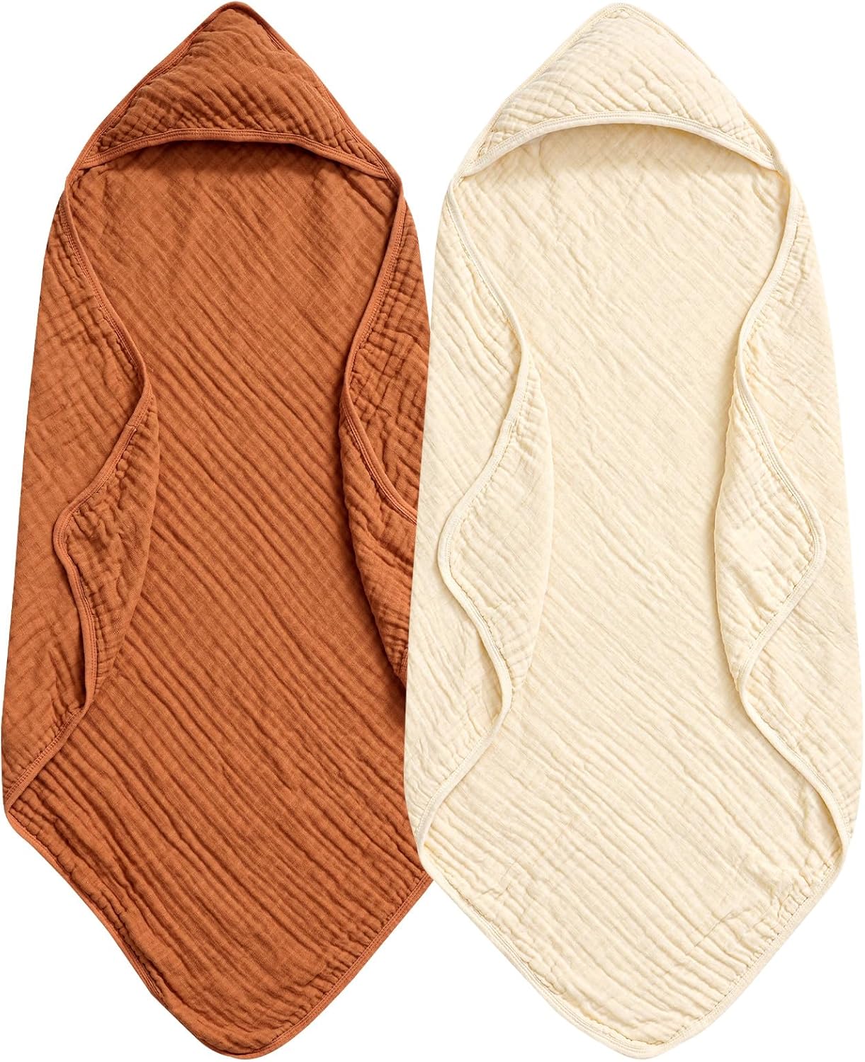 Read more about the article PHF 2 Pack Baby Hooded Towels, 100% Muslin Cotton Baby Bath Towel with Hood for Newborn, Infant, Toddler, Ultra Soft and Absorbent Baby Essentials Bath Towels for Boys Girls, 32x32Inch, Beige & Brown