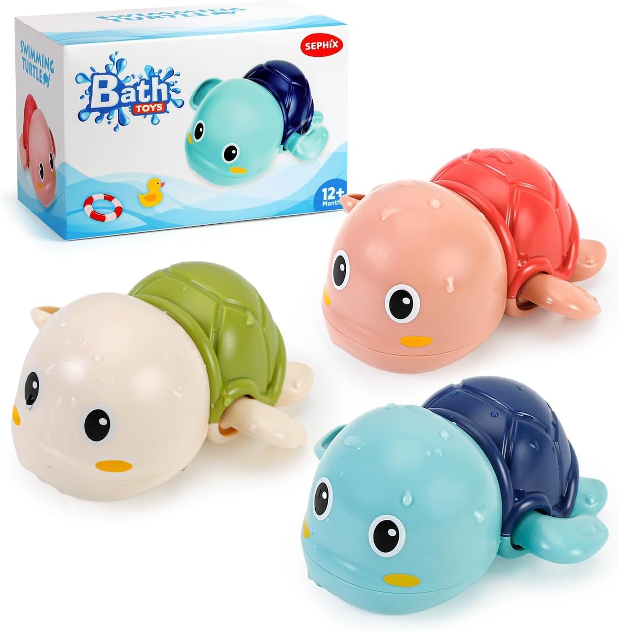 Read more about the article SEPHIX Bath Toys for Toddlers 1-3, Cute Swimming Turtle Bath Toys for 1 2 Year Old Boy Girl Gifts, Water Pool Toys for Baby Toddler Toys Age 1-4, Wind-up Infant Bathtub Toys, 3 Pack