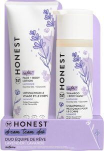 Read more about the article The Honest Company 2-in-1 Cleansing Shampoo + Body Wash and Face + Body Lotion Bundle | Gentle for Baby | Naturally Derived | Lavender Calm, 18.5 fl oz