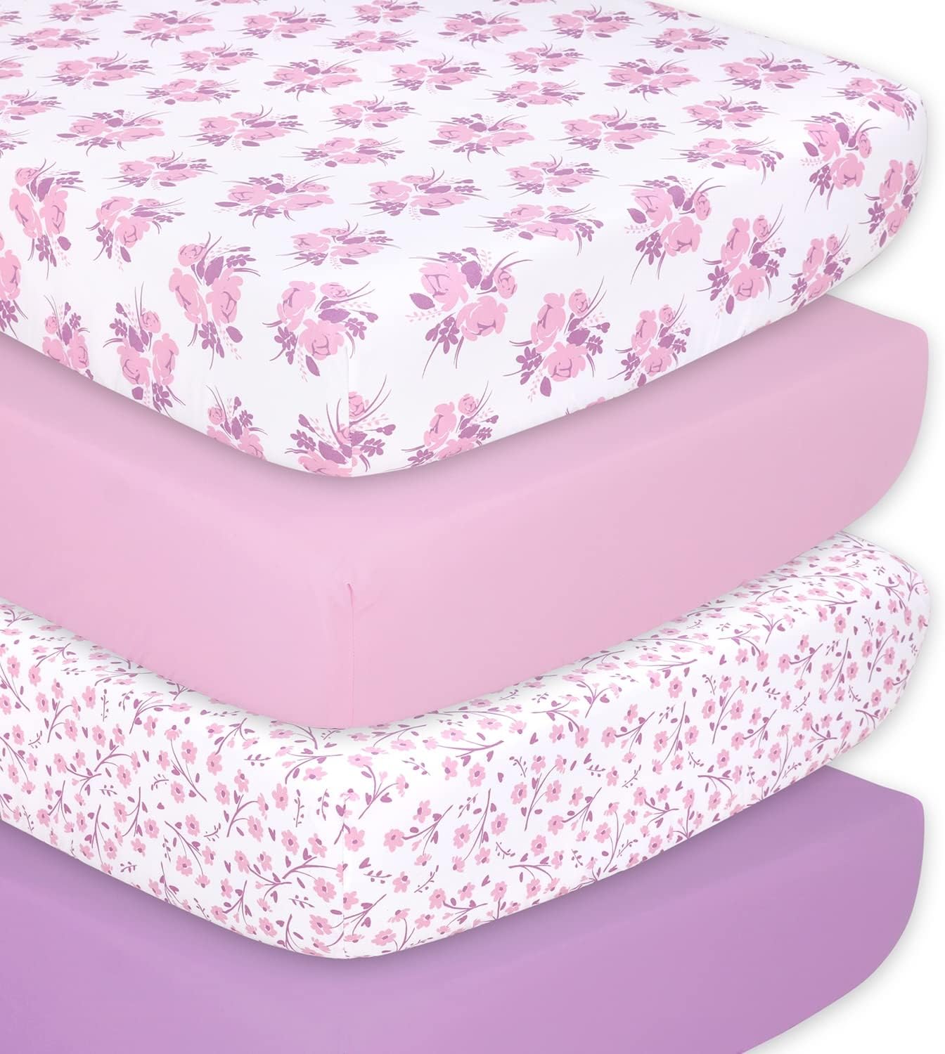 Read more about the article The Peanutshell 4-Pack Fitted Crib Sheet Set – Super Soft & Breathable Baby Girl Crib Sheets, Nursery Decor, Fit for Standard Mattress Cover- Floral
