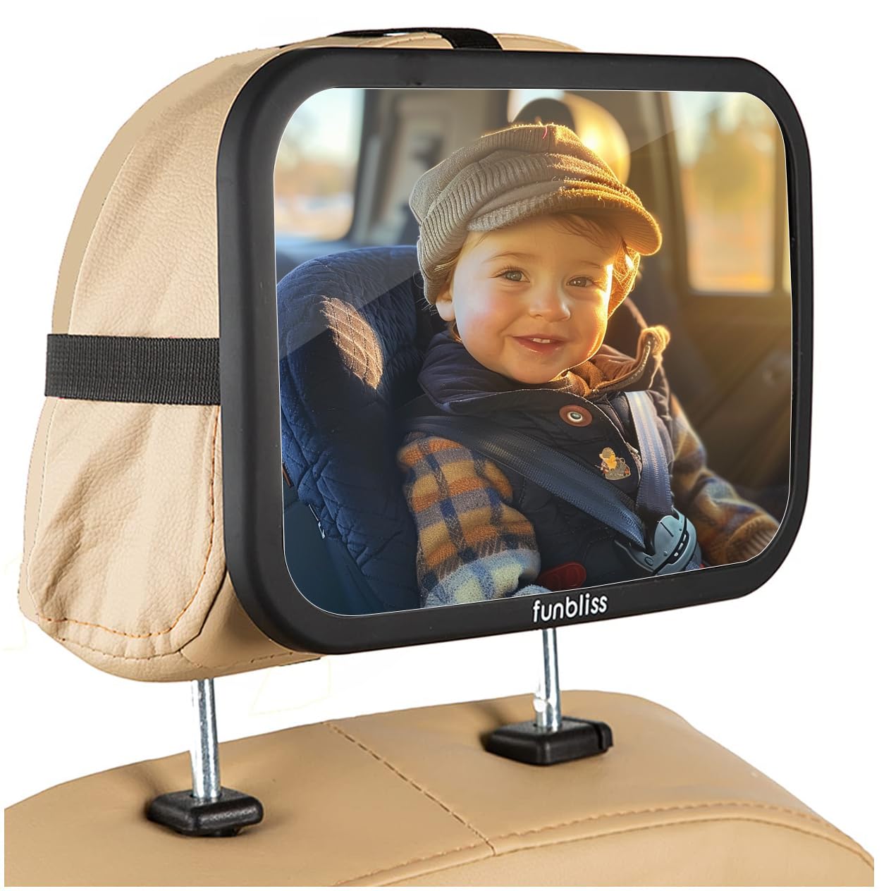 Read more about the article Baby Car Mirror Most Stable Backseat Mirror with Premium Matte Finish,Ultra High Definition PMMA Material, Secure and Shatterproof,Black