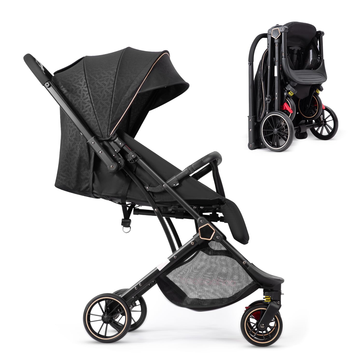 Read more about the article Baby Stroller Lightweight,High Landscape Adjustable Backrest Canopy,Foldable,Sit and Stand,Storage Basket,5-Point Harness,Stroller Wagon for Infant Newborn Toddler Black