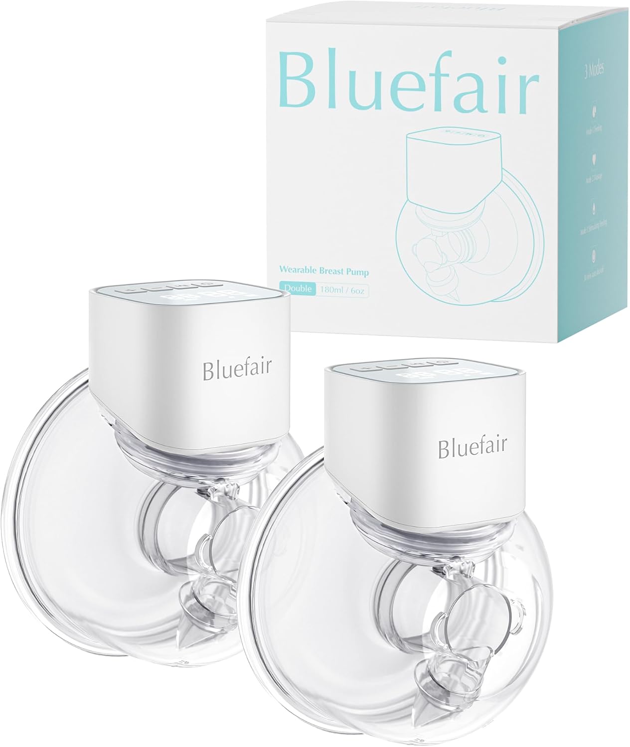 Read more about the article Breast Pump, Wearable Breast Pump Hands-Free, Wearable Pumps for Breastfeeding, 3 Modes & 12 Levels, Smart Display, Memory and Anytime Pause function-24mm, 2 Pack(White)