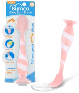 Read more about the article Bumco Baby Bum Brush – BPA-Free Diaper Cream Spatula with Suction Cup Base, Soft & Flexible Silicone, Wipe-Clean, Mom-Invented Diaper Bag Essentials (Light Pink Swirl)