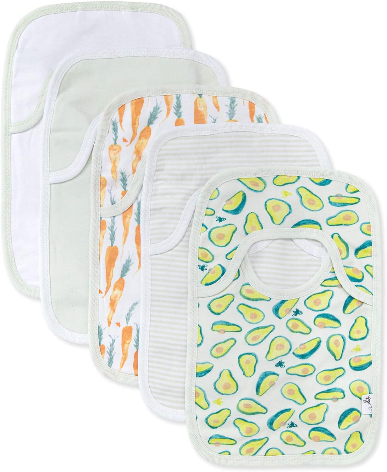 Read more about the article Burt’s Bees Baby Infant Pull On Bibs, 100% Organic Cotton Lap Shoulder Style Drool Cloths, Newborn Essentials