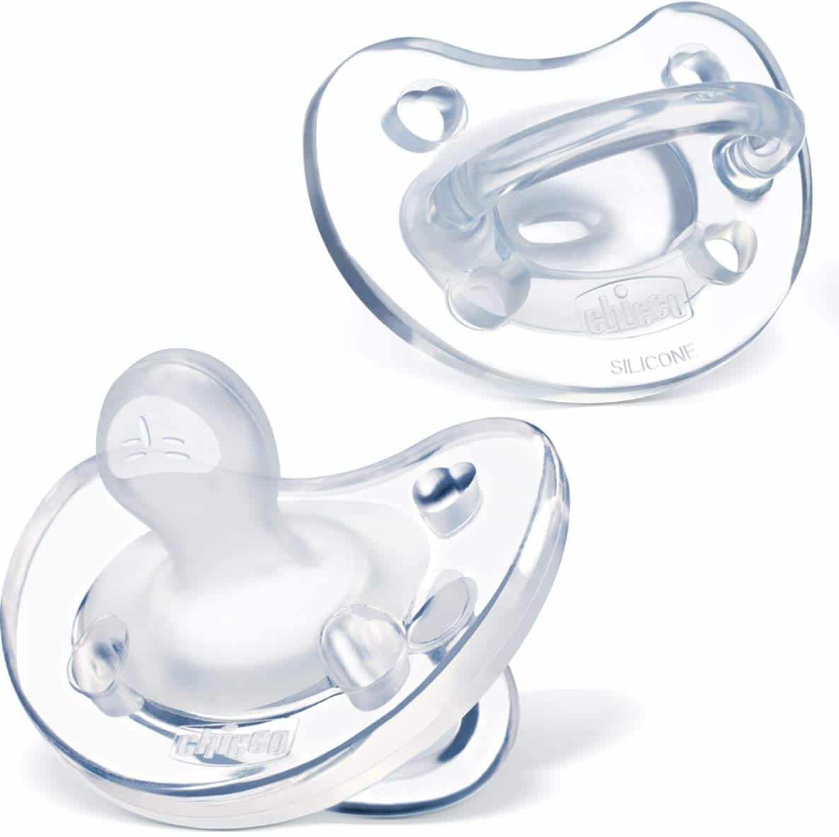 Read more about the article Chicco PhysioForma 100% Soft Silicone One Piece Pacifier for Babies aged 0-6 months | BPA & Latex Free | Reusable Sterilizing Case | Clear, 2pk