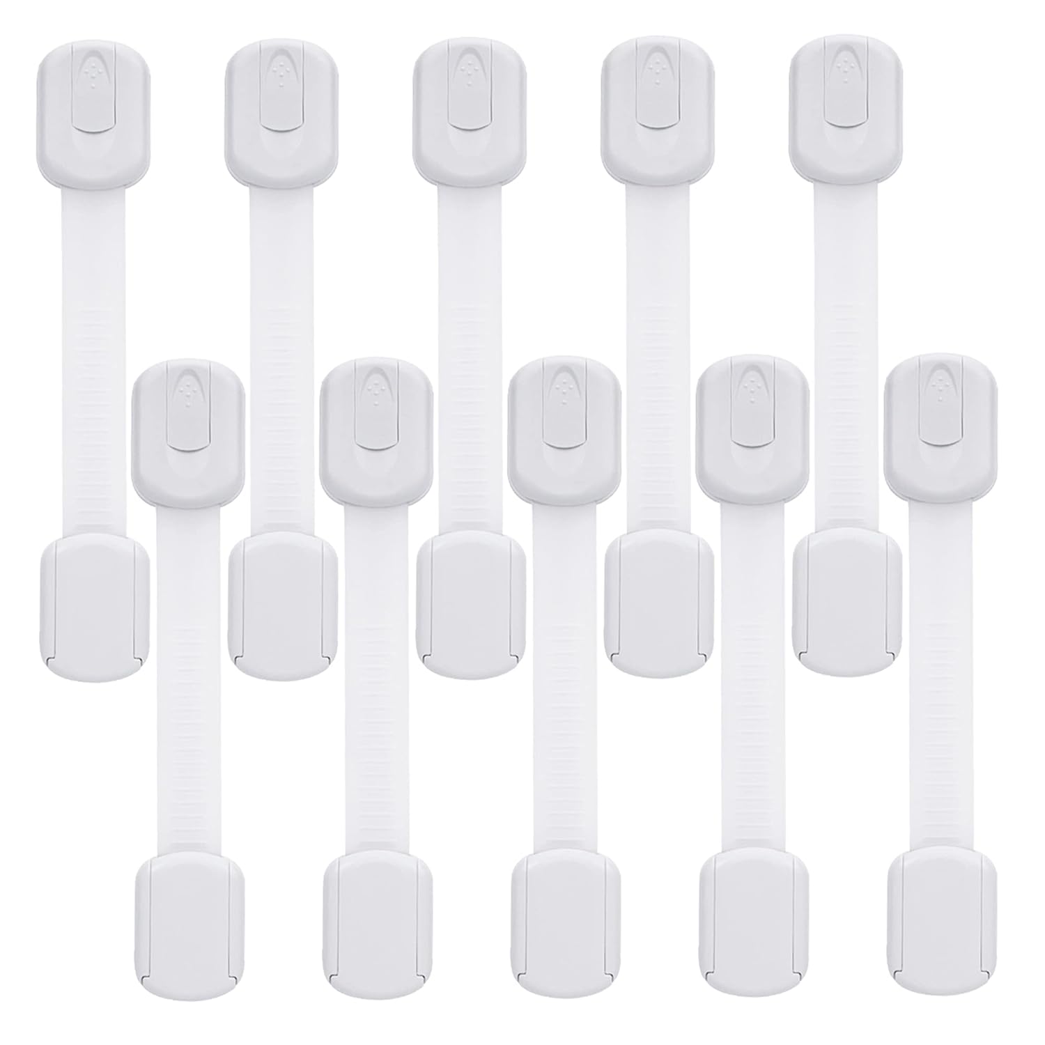 Read more about the article Child Safety Cabinet Locks – (10 Pack) Baby Proofing Latches to Drawer Door Fridge Oven Toilet Seat Kitchen Cupboard Appliance Trash Can with 3M Adhesive – Adjustable Strap No Drill No Tool