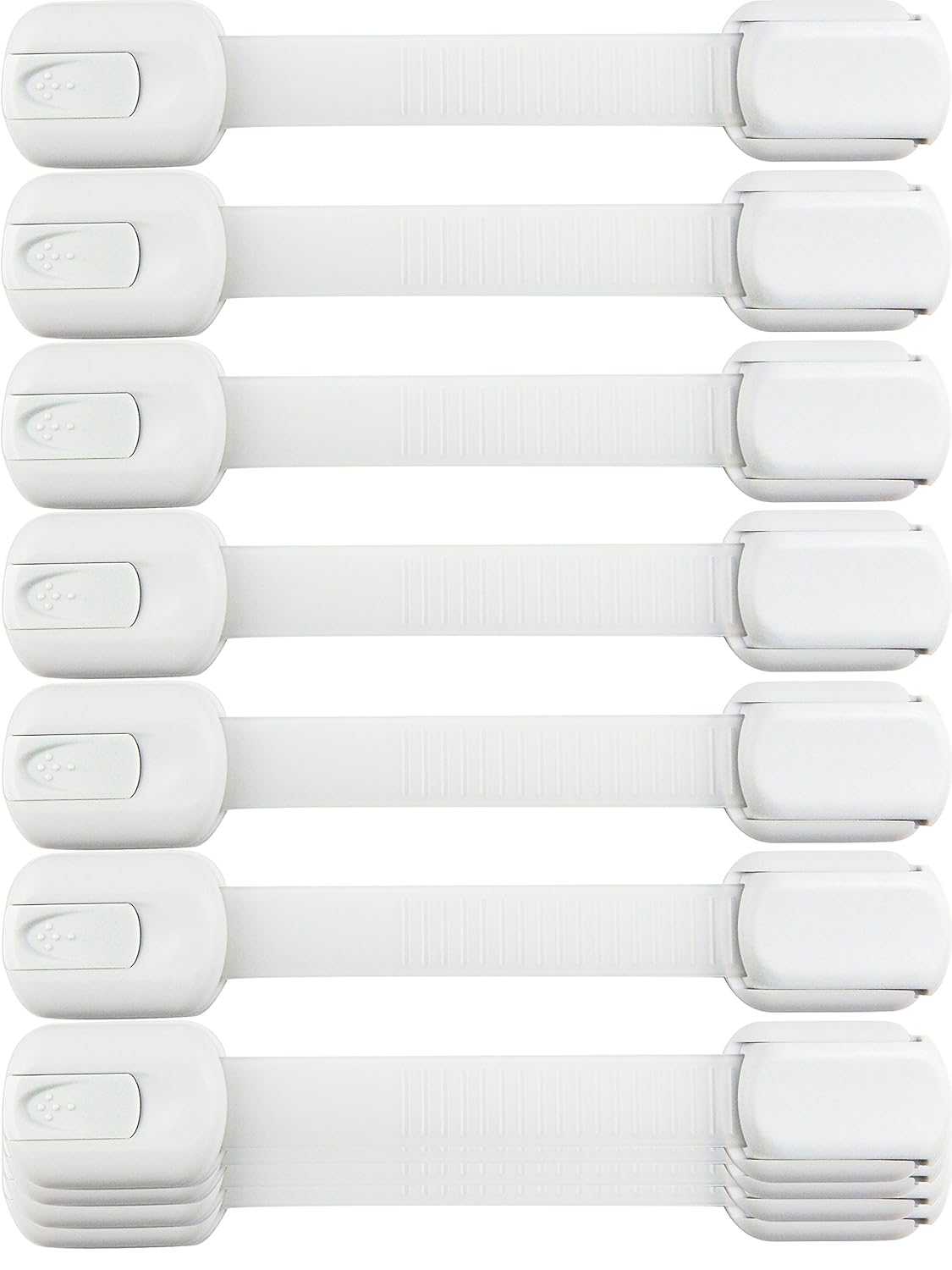 Read more about the article Child Safety Strap Locks (10 Pack) Baby Locks for Cabinets and Drawers, Toilet, Fridge & More. 3M Adhesive Pads. Easy Installation, No Drilling Required, White