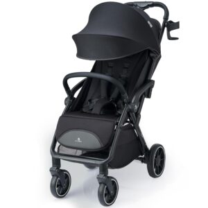Read more about the article Compact Travel Stroller, Self-Folding Lightweight Stroller with Oversized Canopy, Adjustable Backrest, Newborn Stroller for Toddler 0-36