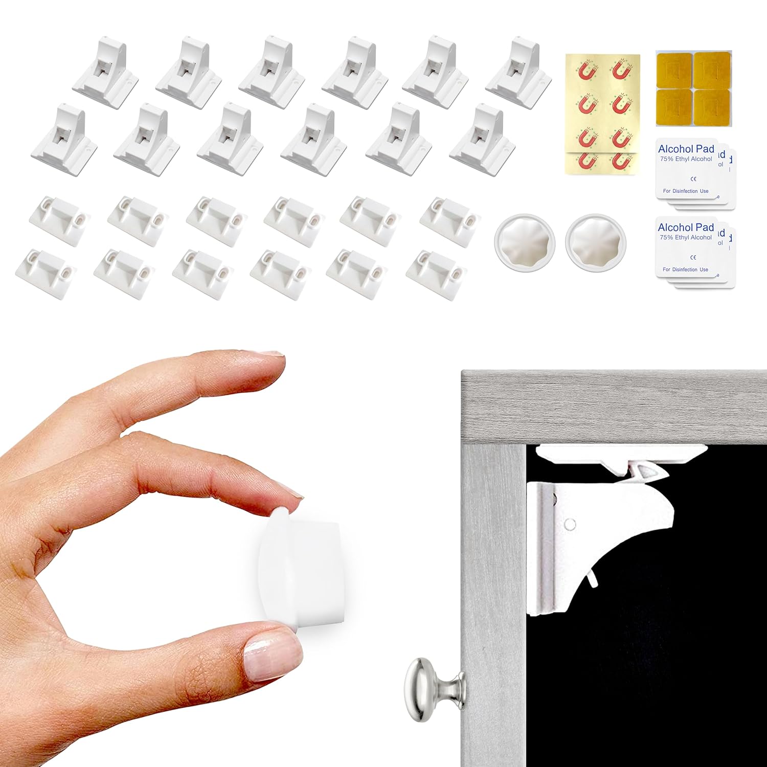 Read more about the article Eco Baby Magnetic Cabinet Locks for Babies – Magnetic Baby Proofing Cabinet Locks, Child Locks for Cabinets Drawers Doors for Back to School – Easy Installation No Tools Required (12 Pack and 2 Keys)