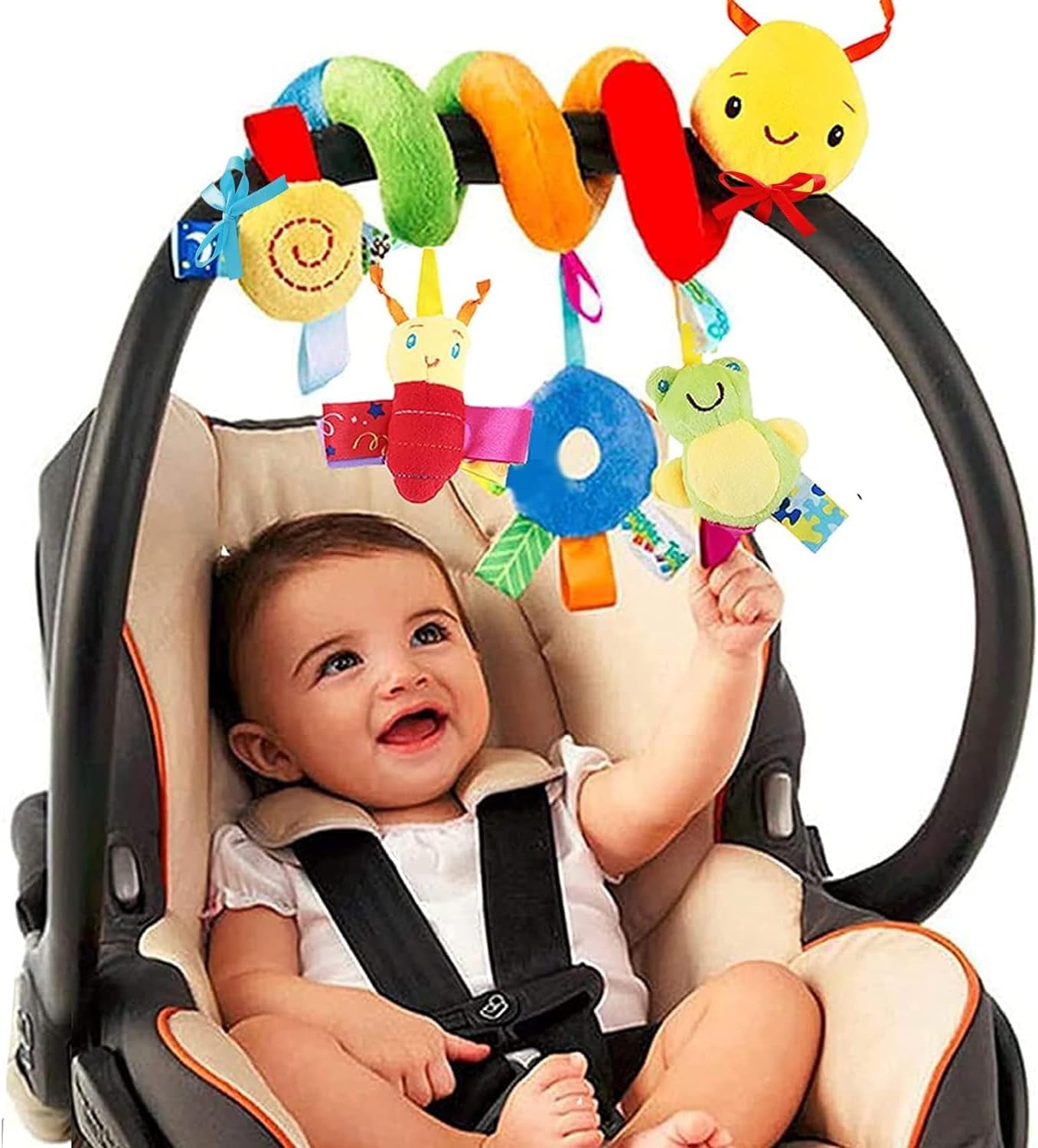 Read more about the article FPVERA Spiral Car Seat & Stroller Activity Toy – Baby Sensory Toys Soft Hanging Toys for Babies 0-12 Months Boys Girls Carseat Crib Stroller, with Ringing Bell, Music