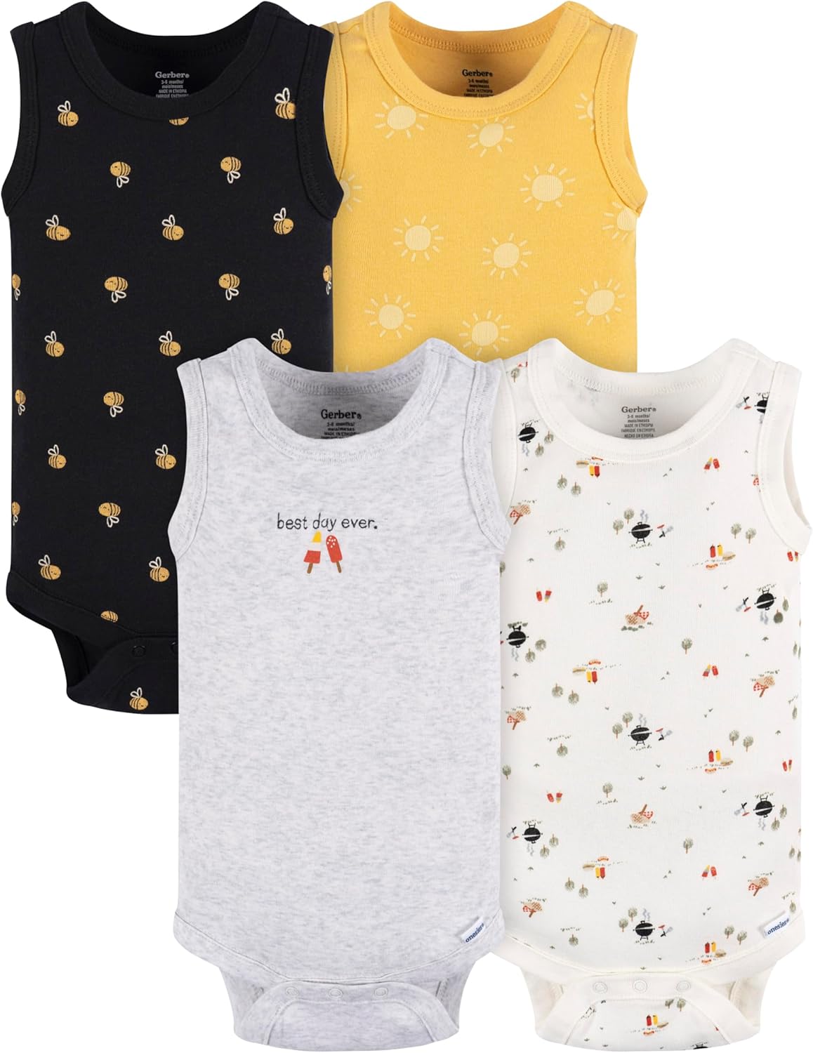 Read more about the article Gerber Baby Boys’ Multi-pack Sleeveless Onesies Bodysuit