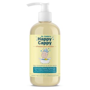 Read more about the article Happy Cappy Baby Shampoo and Body Wash – Eczema Body Wash for Kids, Toddler, Adults, Helps with Dryness, Reduces Itching, Irritation, and Redness, Dermatologist Tested, Fragrance Free – 8 Fl Oz