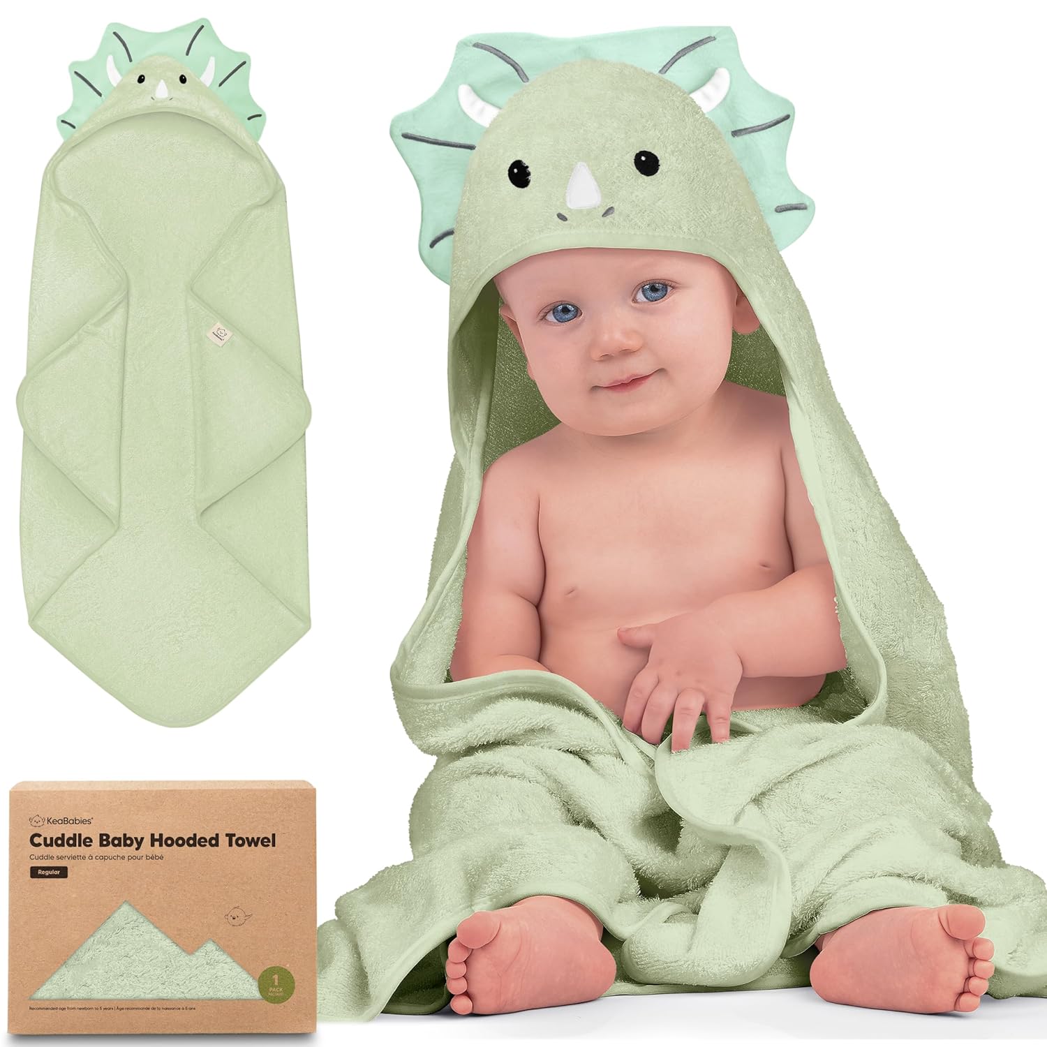 Read more about the article KeaBabies Hooded Baby Towel for Newborn – Viscose Derived from Bamboo Large Baby Bath Towels with Hood for Boys, Girls, Toddler, Extra Absorbent & Soft Newborn Bath Essentials (Triceratops)