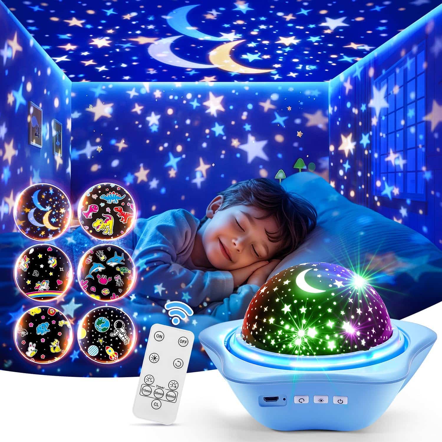 Read more about the article Night Light for Kids, 42 Lighting Modes+6 Flims Kids Night Light Projector, Remote+Dimmer Baby Night Light, Cordless+360° Rotation Star Projector for Kids Star Lights for Ceiling Toddler Night Light
