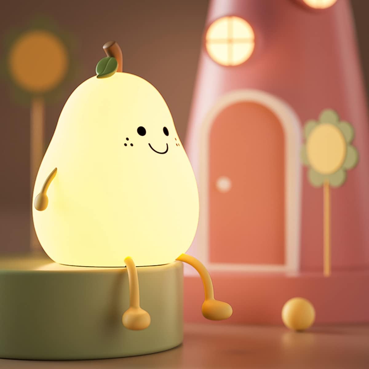 Read more about the article Night Light for Kids, Cute Silicone Nursery Pear Lamp for Baby and Toddler,Fruit NightLight for Boys and Girls,Squishy Night Lamp for Bedroom,Kawaii Bedside Lamp for Kids Room (Pear)