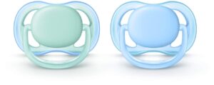 Read more about the article Philips Avent Ultra Air Pacifier, 0-6 months, blue/green, 2 pack, SCF244/20