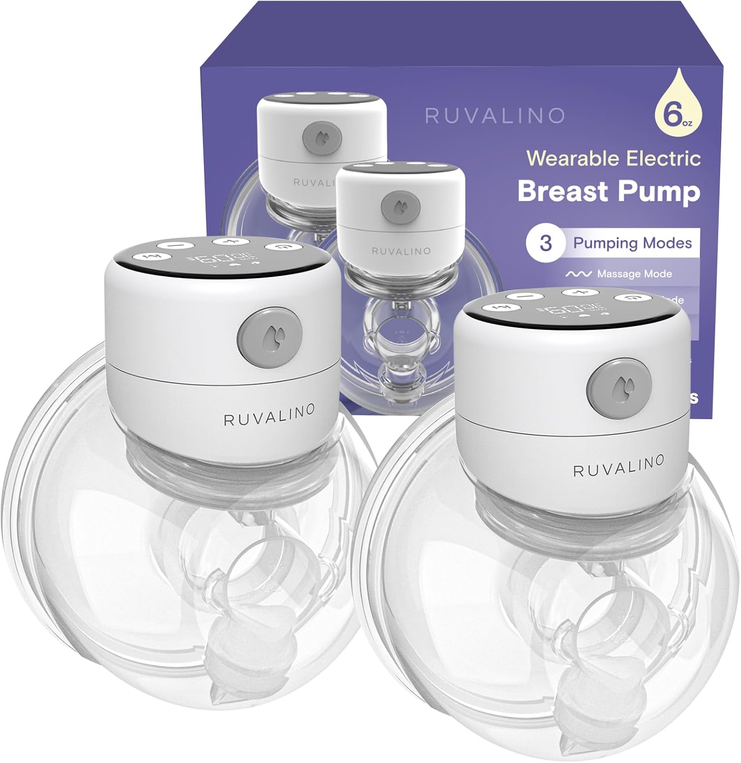 Read more about the article RUVALINO Wearable Breast Pump – S12A Portable Auto Electric Breast Pump Hands Free with 3 Modes & 12 Levels, 24mm Flange, Breastfeeding Essentials Baby Registry Search, FSA or HSA Eligible(Pack of 2)