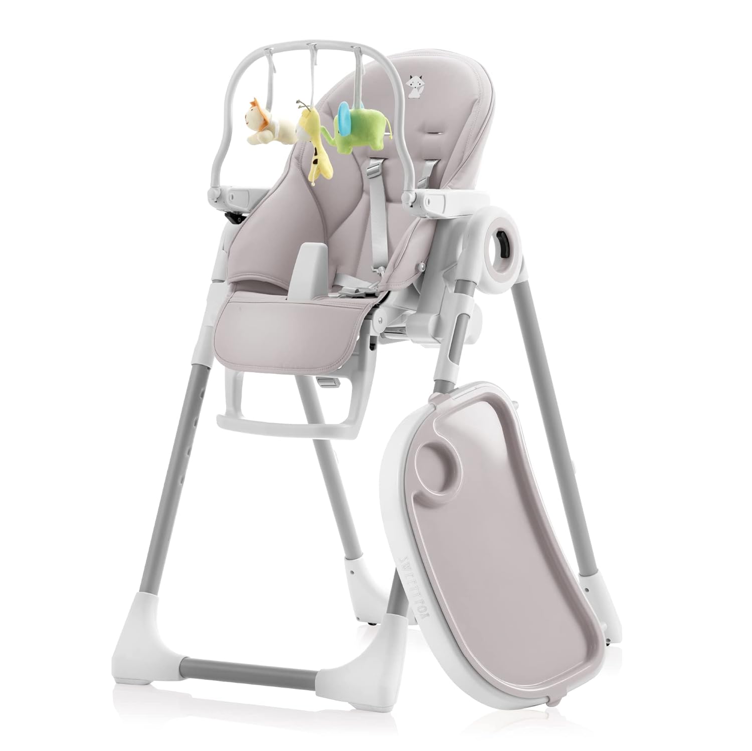 Read more about the article Sweety Fox Baby High Chair Adjustable to 7 Different Heights – Grey Baby Chair – Silla para Comer de Bebe – Foldable High Chairs for Babies and Toddlers
