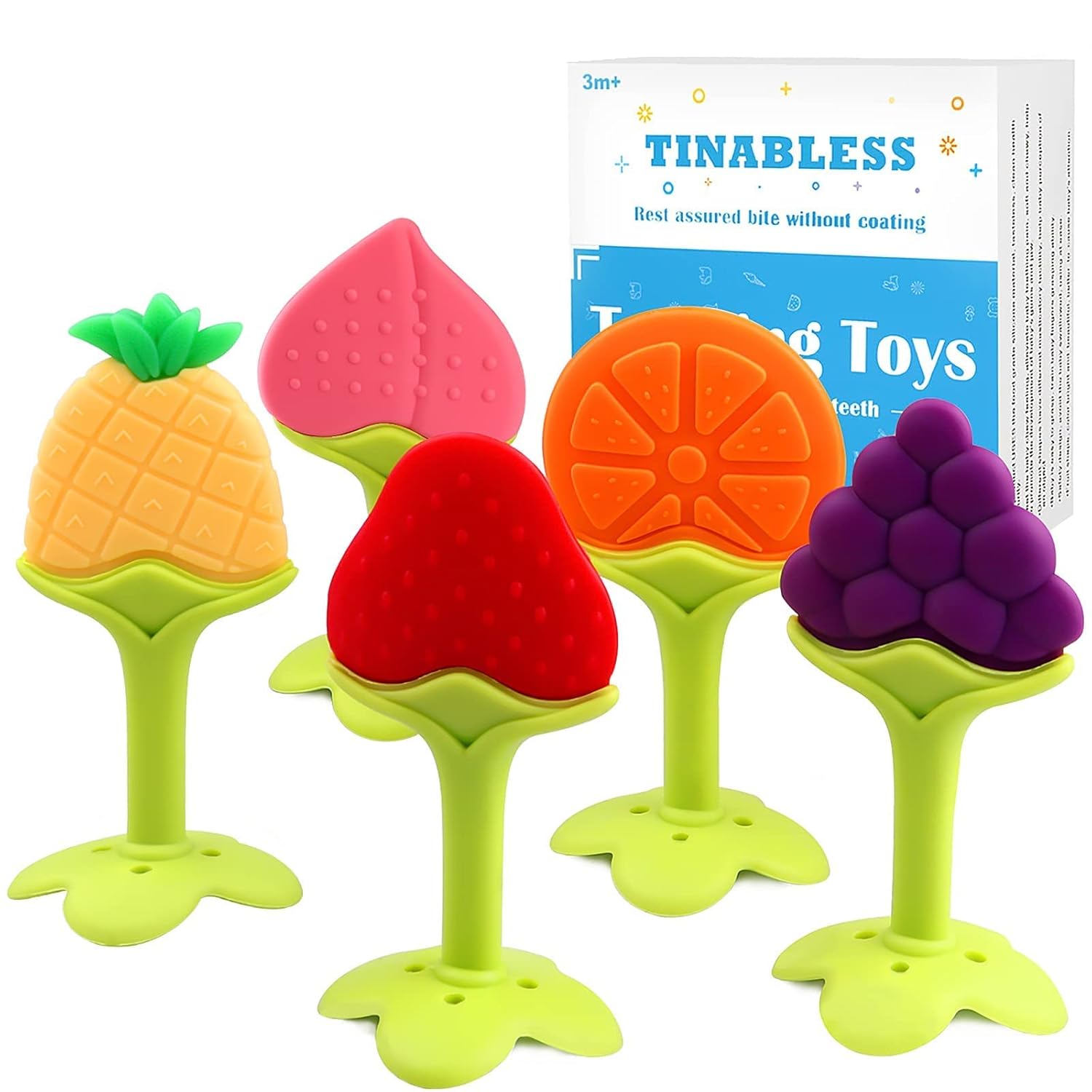 Read more about the article Teething Toys (5 Pack) – Tinabless Infant Teething Keys Set, BPA-Free, Natural Organic Freezer Safe for Infants and Toddlers, Silicone Baby Teethers