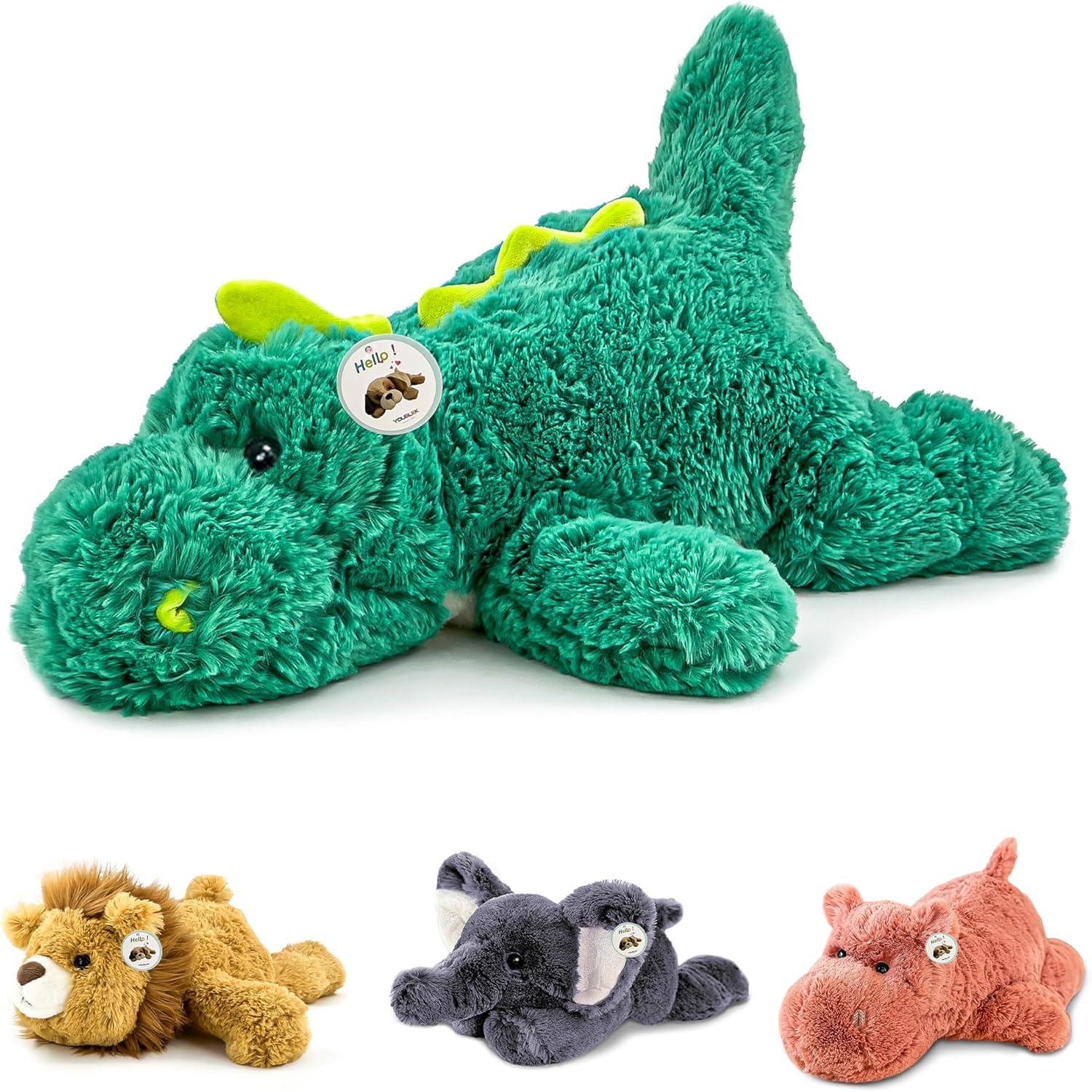 Read more about the article 16″ | 2 Pounds Green Dinosaur Weighted Stuffed Animals,Sensory Comfort Plush Throw Pillow Toy,Kawaii Plushies Hugging Toy Gifts for Kids & Adults (Dinosaur, 16 inch 2 Pounds)