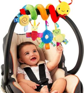 Read more about the article Baby Crib Hanging Rattles Toys – Infant Baby Worm Crib Bed Around Rattle Bell Cartoon Insect Spiral Hanging Toy with Ringing Bell for Infants Bed Stroller Car Seat Bar for Babies Boys and Girls