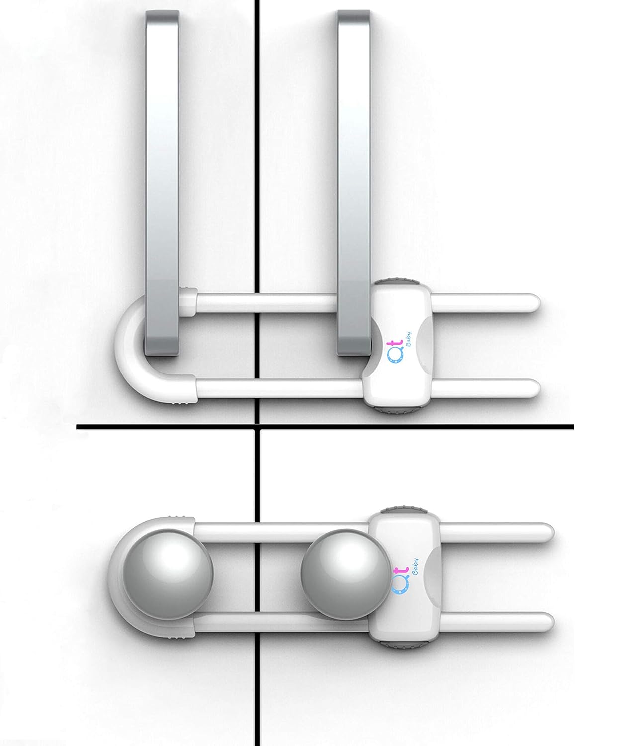 Read more about the article Baby Proofing Cabinet Locks | Adjustable U Shaped Baby Safety Latches for Drawers, Fridge, Closet |Modern Baby Proofing Cabinet Lock with Extra Secure Lock Buttons (Pack of 2, White)