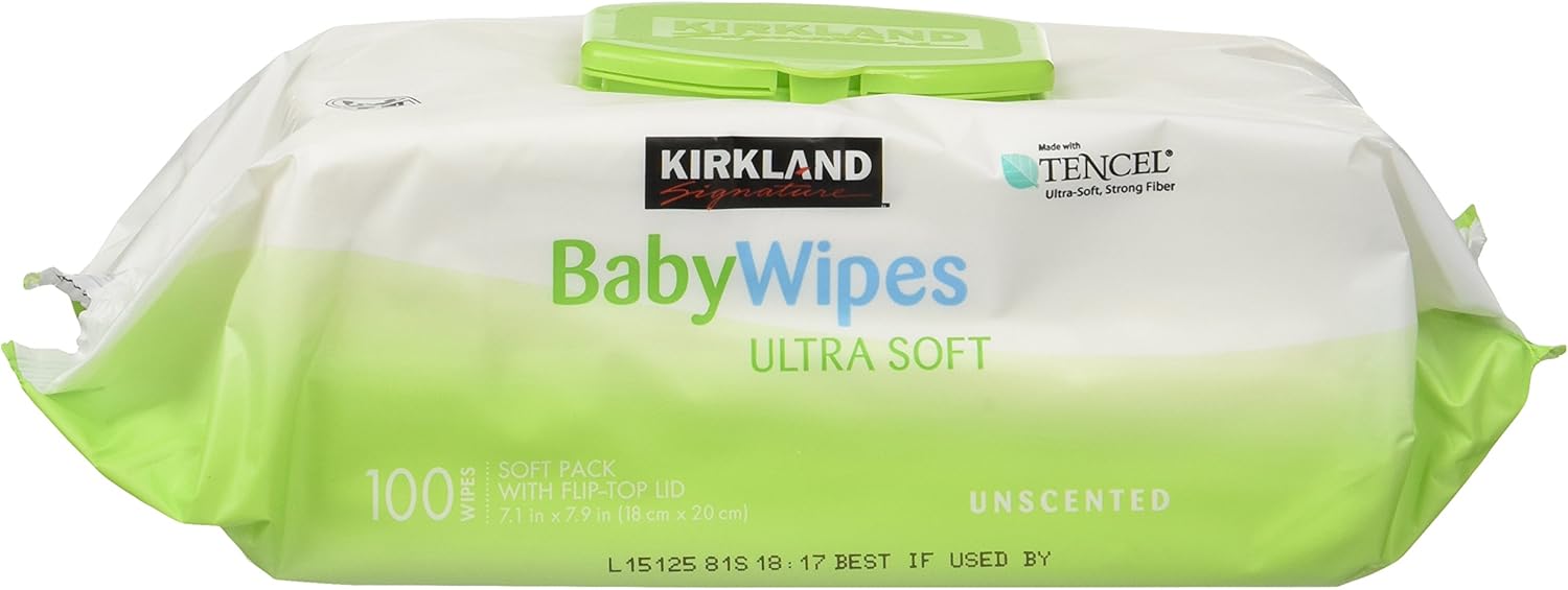 Read more about the article Baby Wipes Unscented Ultra Soft by Kirkland with Flip top Lid, 100 Count (Pack of 3)
