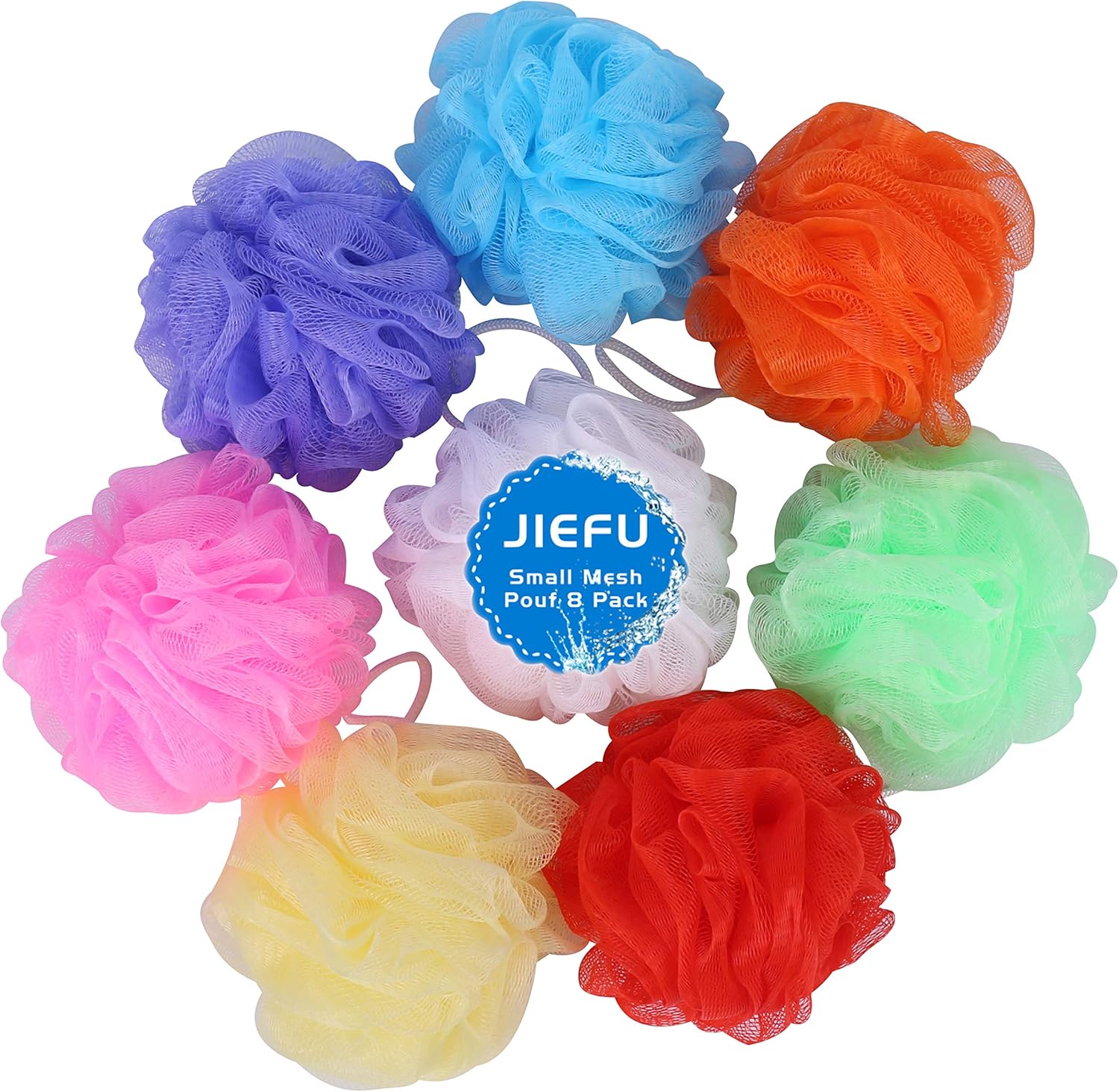 Read more about the article Bath Sponges, Small Size Colorful Shower Sponges Exfoliating Mesh Pouf Bath Ball Body Scrubber for Kids Pack of 8