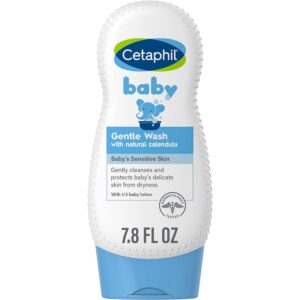 Read more about the article Cetaphil Baby Body Wash with Half Baby Lotion, Gentle Wash with Organic Calendula, Soothes Dry, Sensitive Skin for Everyday Use, Gentle Fragrance, Soap Free, Hypoallergenic, 7.8oz