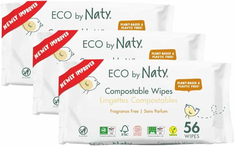Read more about the article Eco by Naty Baby Wipes Unscented – 100% Compostable and Plant-Based Wipes, Good for Babies and Newborn Sensitive Skin (168 Count – 3 packs of 56)