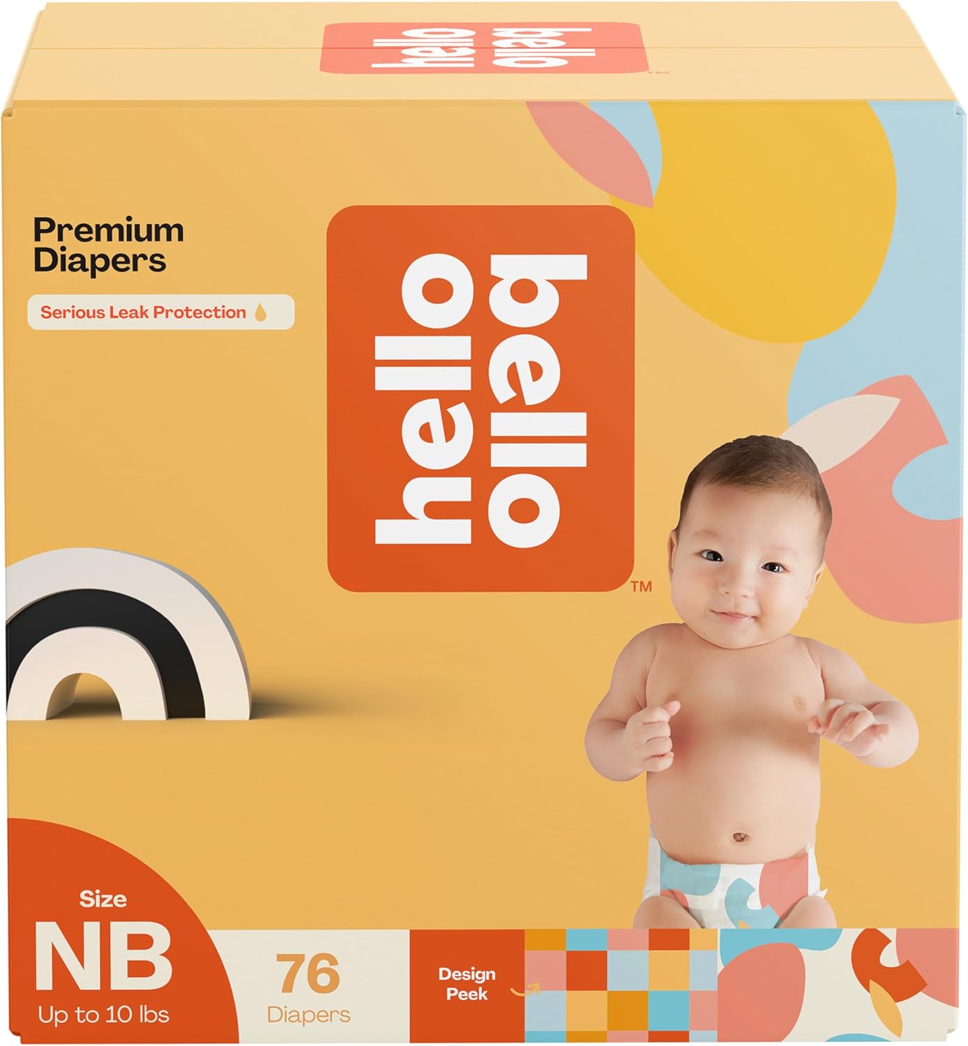 Read more about the article Hello Bello Premium Newborn Diapers, Honeysuckle Designs, 76ct Club Box, Hypoallergenic and Extra Absorbent