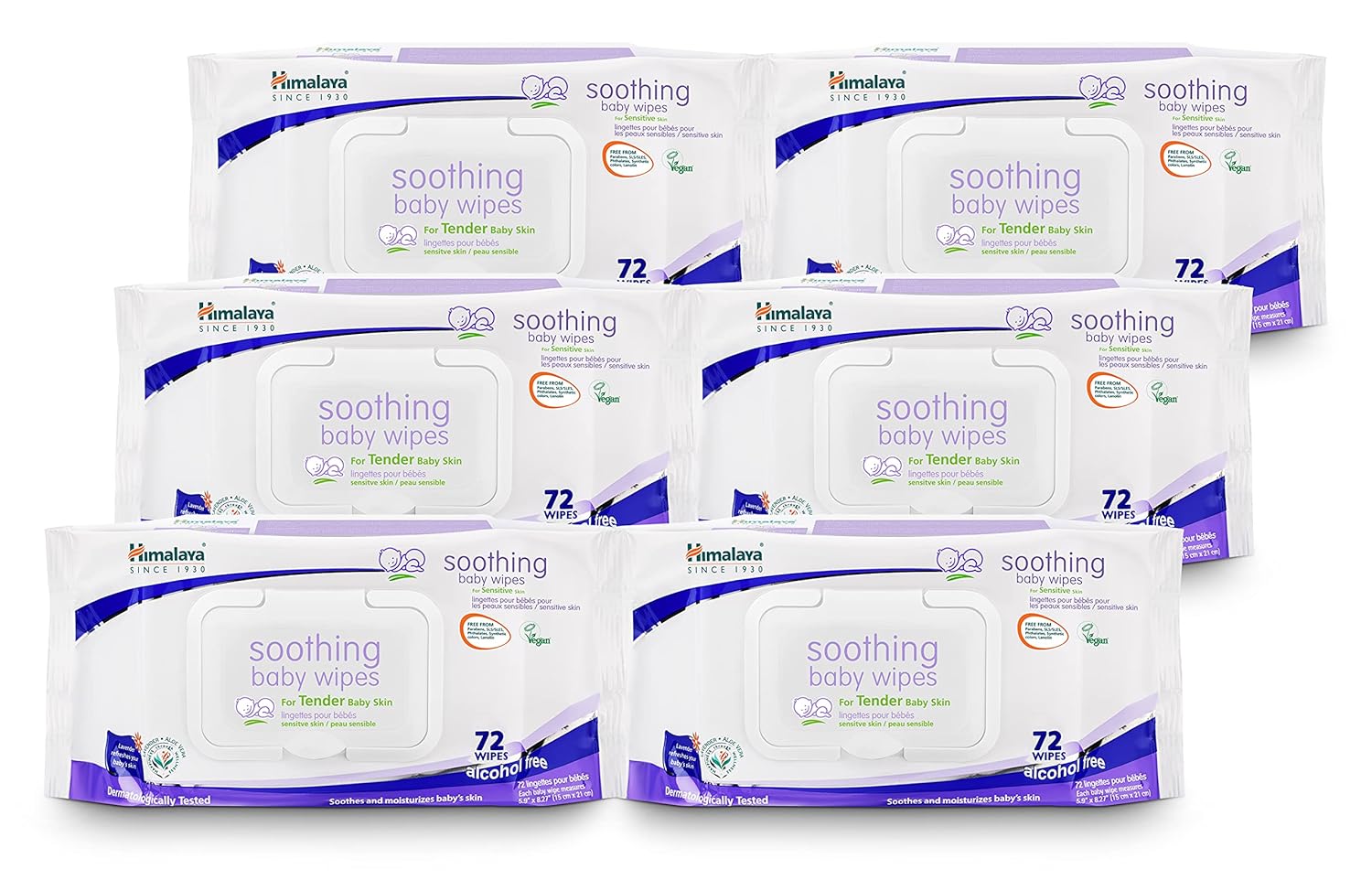 Read more about the article Himalaya Soothing Baby Calming Wipes for Soft, Clean, and Sensitive Skin, 72 wipes, 6 pack