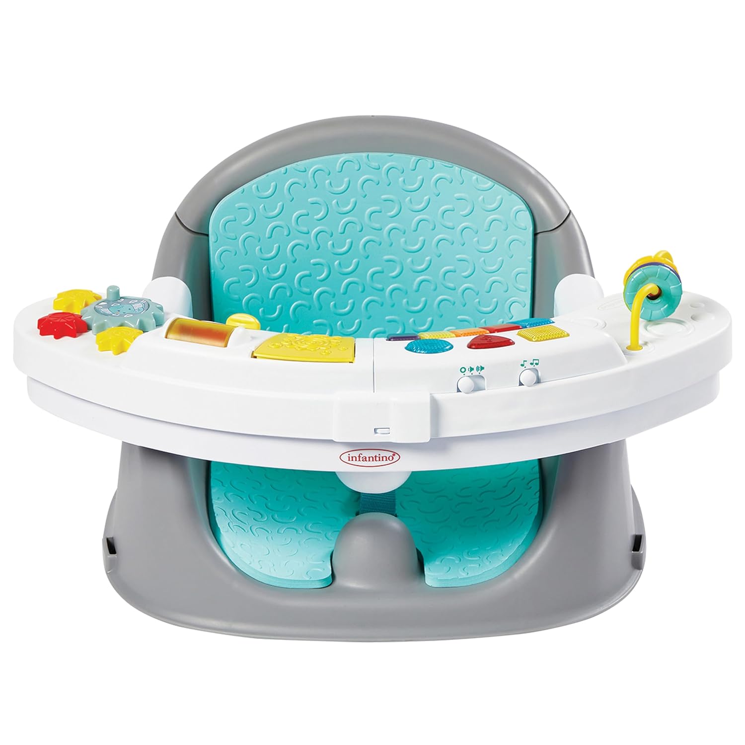 Read more about the article Infantino Music & Lights 3-in-1 Discovery Seat and Booster – Convertible, Infant Activity and Feeding Seat with Electronic Piano for Sensory Exploration, for Babies and Toddlers, Teal