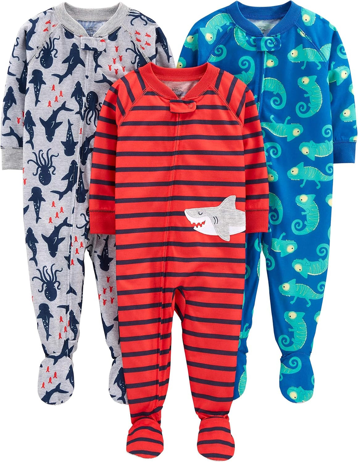 Read more about the article Simple Joys by Carter’s Toddlers and Baby Boys’ Loose-Fit Polyester Jersey Footed Pajamas, Pack of 3