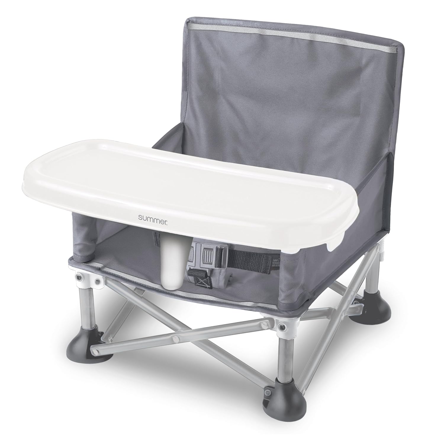 Read more about the article Summer by Bright Starts Pop ‘N Sit Portable Booster Chair, Floor Seat, Indoor/Outdoor Use, Compact Fold, Grey, 6 Mos – 3 Yrs