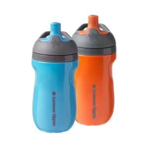 Read more about the article Tommee Tippee Insulated Sportee Bottle, for 12m+, 9oz, Pack of 2 Non-Spill Toddler Water Bottles, Orange and Blue, with Two-Piece Valve to Help Stop Spills, Bite-Resistant Spout and Easy-Hold Handle
