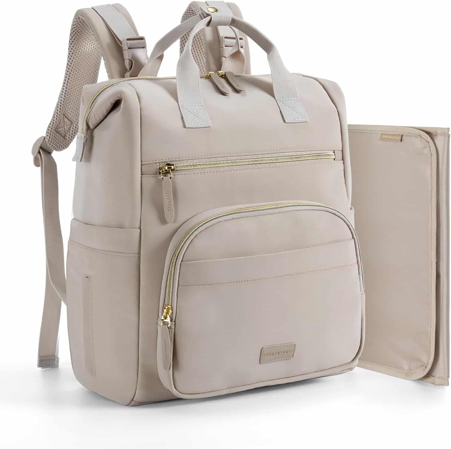 You are currently viewing mommore Neoprene Diaper Bag Backpack Small Lightweight Baby Diaper Bags Water Resistant Diaper Backpack for Boys Girls Newborn with Changing Pad, Stroller Straps